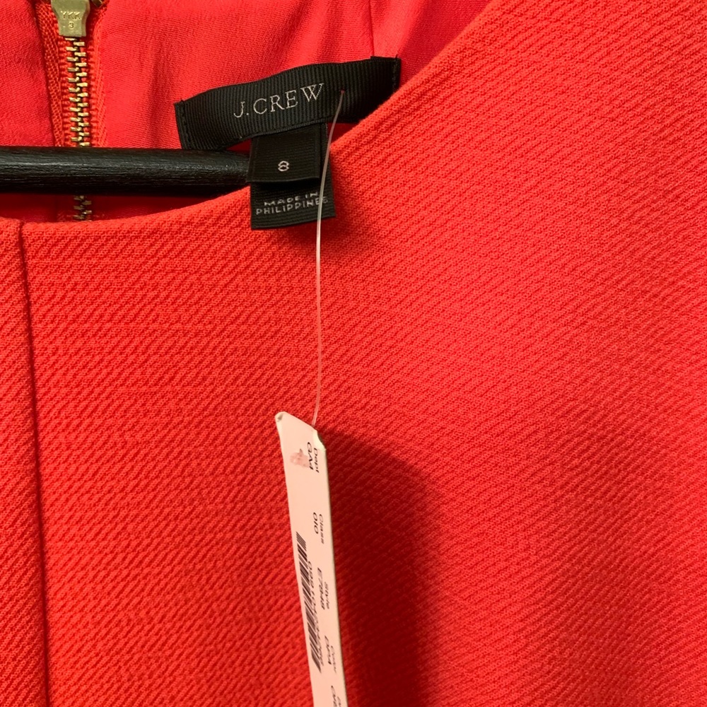 JCrew coral color dress.